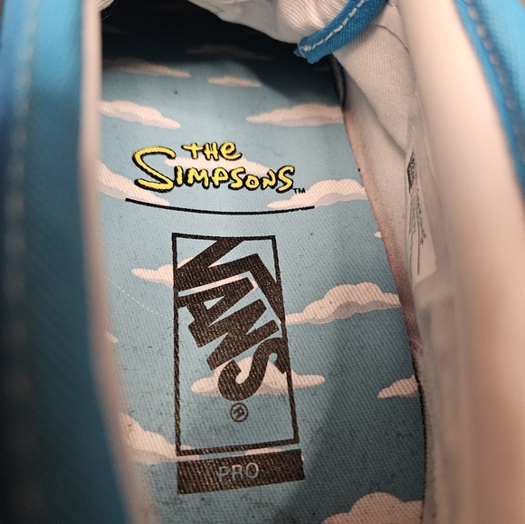 Vans x The Simpsons Mens Size 6.5 Chukka Pro Bart Blue and White Sneakers - Picture 6 of 7